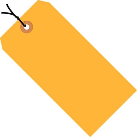 Partners Brand Shipping Tags, Pre-Strung, 13 Pt., 4 1/4" x 2 1/8", Fluorescent Orange, PK1000 G12042D