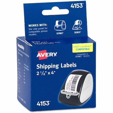 Avery reg Direct Thermal Roll Labels, White AVE4153