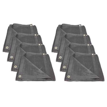 Mytee Products 8ft x 10ft Black Heavy Duty 70% Shade Mesh Tarp for Outdoor w/ Grommets 6 Oz, 8PK MT8-10x8