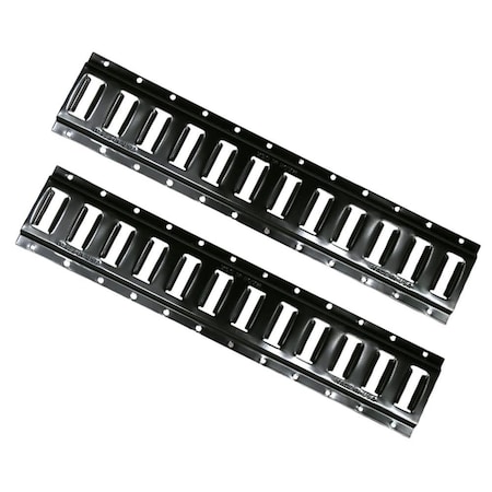 Mytee Products 5 ft Black Powder Coated Horizontal E-Track, Steel for Cargo on Trucks, Trailers, Vans, 2PK ETKH5-BLK-USx2