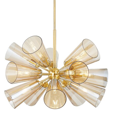 Hudson Valley Lighting Hartwood 15 Light Chandelier 32 In. Aged Brass 2032-AGB
