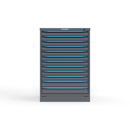 Strong Hold 12 drawer cabinet - (10x 2ft, 2x 3ft) - Blue accents - Keyed Different S3044-PPDAS-1202FS