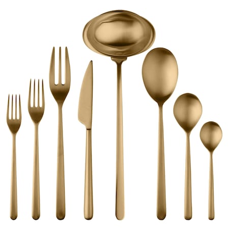 Mepra Linea Flatware Set - 43 Pieces - Ice Gold 108122043