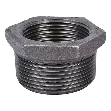 Prosource Pipe Bushing, 1-1/2 x 1-1/4 in, MIP x FIP, Malleable Iron, SCH 40 Schedule, 300 psi Pressure B241 40X32
