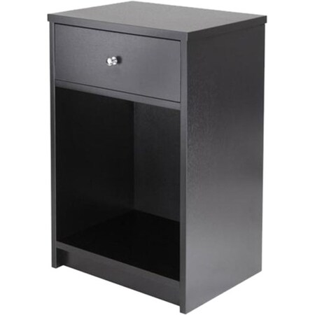 Winsome Trading Squamish Accent table with 1 Drawer Black Finish 20914