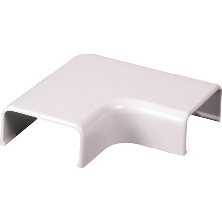 Wiremold Flat Elbow Fitting, White, PVC 2811-WH