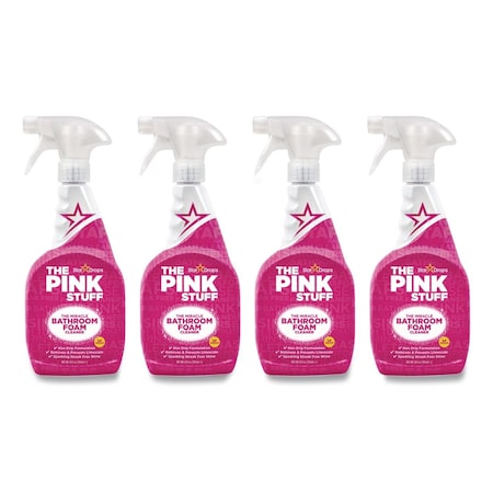 The Pink Stuff Miracle Bathroom Foam Cleaner, Fruity Scent, 25.4 oz Trigger Spray Bottle, 4PK RST823787CT