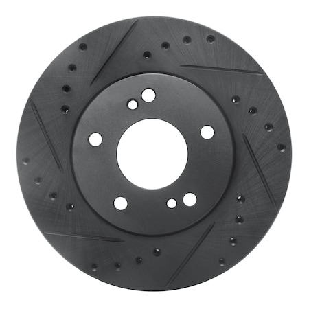Dynamic Friction Co DFC Brake Rotor - Drilled and Slotted - Black 633-67048L