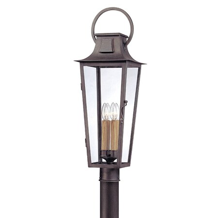 Troy Lighting Parisian Square 4 Light Post 10 In. Aged Pewter P2965-APW