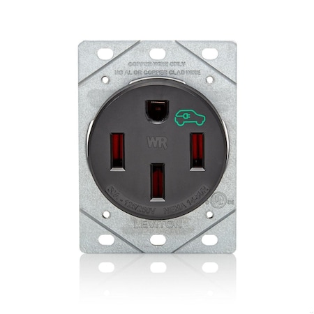 Leviton EV Charging Outlet, 50 Amp, WR NEMA, 14-50R 1450W