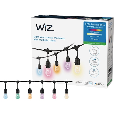 Wiz 12W Wi-Fi Color Smart String Light Set 604363