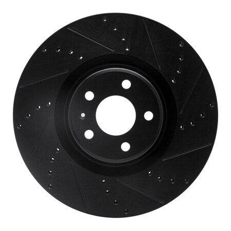 Dynamic Friction Co BRAKE ROTOR DRILLED AND SLOTTED BLACK 633-73064R