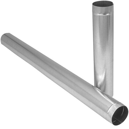 Imperial Duct Pipe, 3 in Dia, 24 in L, 30 Gauge, Galvanized Steel, Galvanized GV0346