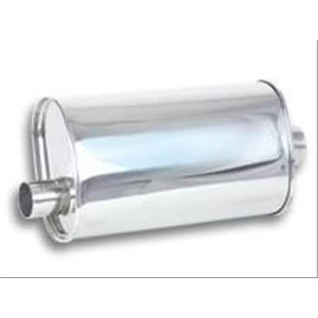 Superjock 1107 Stainless Steel Case Exhaust Muffler - 3 In. SU351193