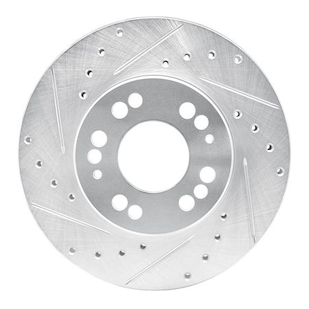 Dynamic Friction Co DFC Brake Rotor - Drilled and Slotted - Silver 631-72015L