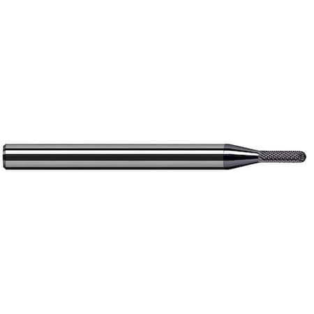 Harvey Tool 0.0620in (1/16) Cutter DIA x 0.0930in (3/32) L of Cut Carbide Deburring Ball End Mill, 8 RH Teeth 697862-C3