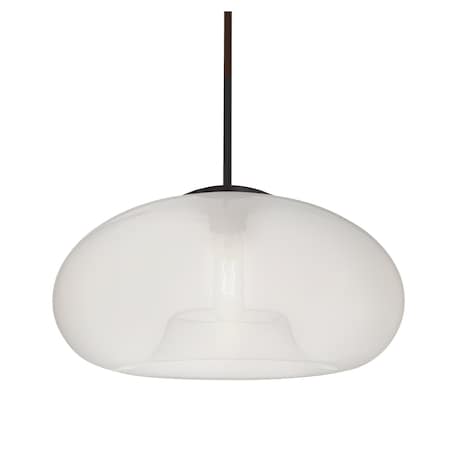 Besa Lighting Besa Bana 15 Pendant, Frost, Black Finish, 1x 60W MAX E26 Base 1TT-BANA15FR-BK