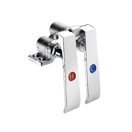 Krowne Royal Series Double Pedal Knee Valve, 4-1/2in Hole Centers, Self C 16-121L