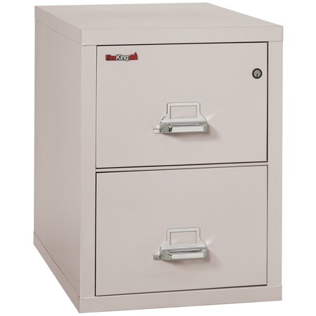 Fireking 2 Drawer, 1Hr Fire & Impact Rated, Vertical, 31" depth Legal Platinum 2-2131-CPL