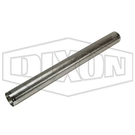 Dixon Back-Up Tube with 1/8 in Perforations, For Use with In-Line Filter/Strainer, 316L Stainless Steel BS-2418-R100200