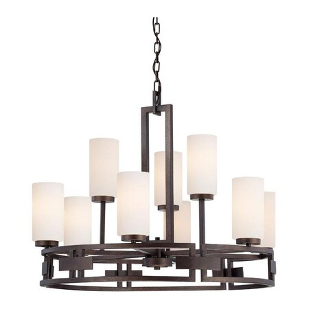Designers Fountain Flemish Bronze 9 Lght Up Lghtng Chandelier from the Del Ray Collection 83889-FBZ