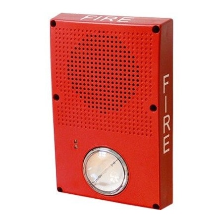 Edwards Signaling Outdoor Speaker Strobe, Red WG4RN-SVMC