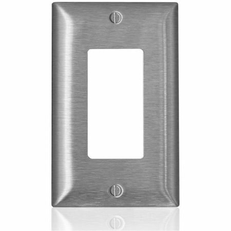Leviton Wall Plate, Toggle, Stainless Steel SSJ82-C40