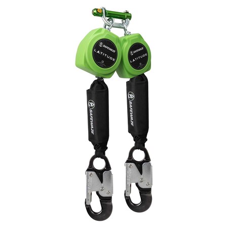 Safewaze Latitude 11ft Dual Web SRL: 9013 BWB, Alu Snap Hooks 024-5427