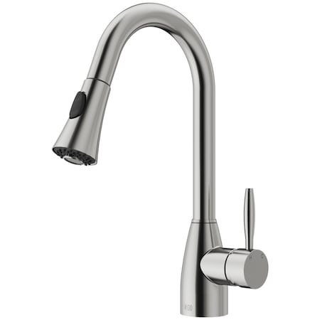 Vigo Aylesbury Single Handle Pull-Down Sprayer Kitchen Faucet in Stainless Steel VG02013ST