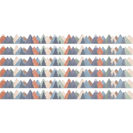 Teacher Created Resources Moving Mountains Die-Cut Border Trim, 35 Feet Per Pack, 6PK TCR9147