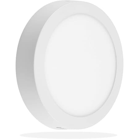 Leeki 8.5 inch 18W LED Panel Wall Ceiling Down Light, Round, Cool White 5000K, Dimmable, White LKI-1009
