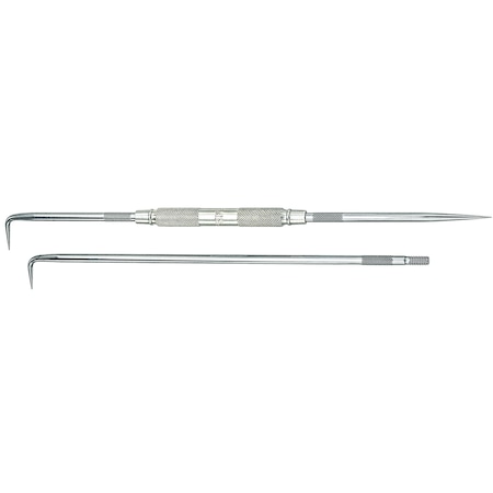 Starrett IMPROVED SCRIBER WITH STRAIGHT, SHORT BENT AND LONG BENT POINTS, STEEL TAPERED TIP 67A