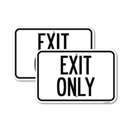 Signmission Exit Sign, Heavy Gauge Aluminum, 12 in W, 18 in H A-1218-2PACK-24034