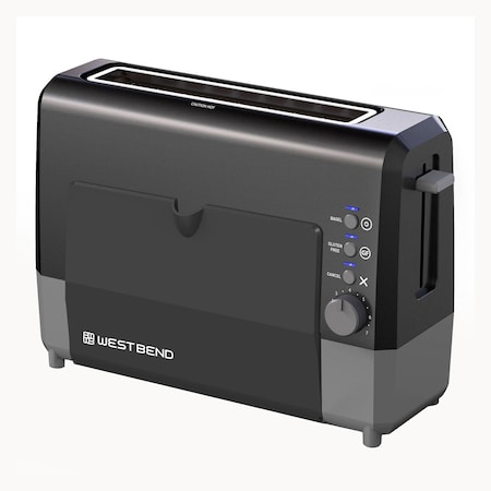 West Bend QuikServe 2-Slice Toaster with Extra Wide Slots, in Black 77224