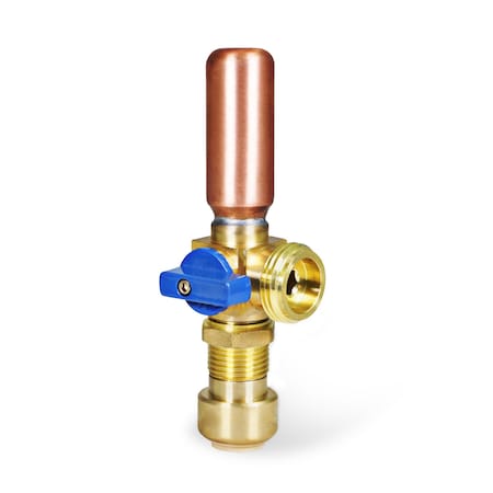 Everflow Replacement Valve W/ Hammer Arrestor 1/2" Push-Fit Inlet x 3/4" MHT Outlet, Brass, For Cold Water 541UH