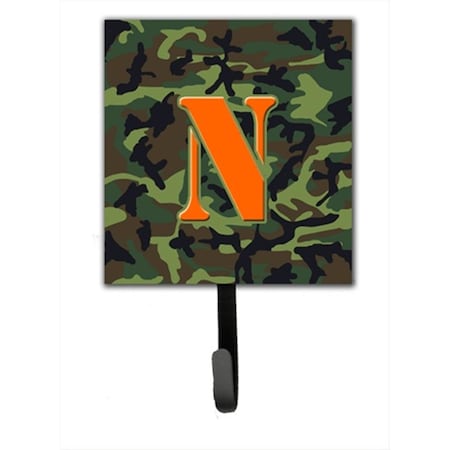 Carolines Treasures Letter N Initial Monogram - Camo Green Leash Holder Or Key Hook CJ1030-NSH4