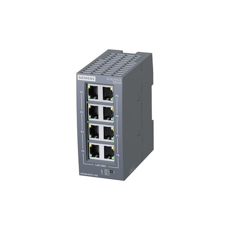 Siemens SCALANCE XB008 Unmanaged Industrial Ethernet Switch for 10/100 Mbit/s 6GK5008-0BA10-1AB2