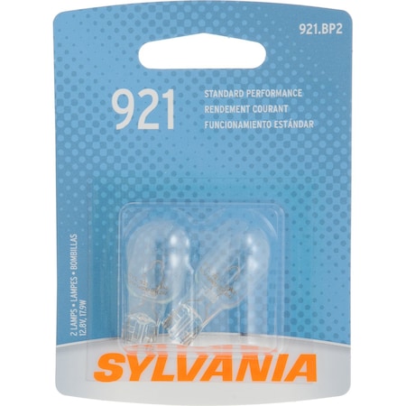 Sylvania Bulbs, 17.9 W, 12.8 V, Mini-Halogen 921.BP2
