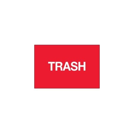 Bubblefast 2 x 3'' - ''Trash'' Fluorescent Red Labels BFDL1149