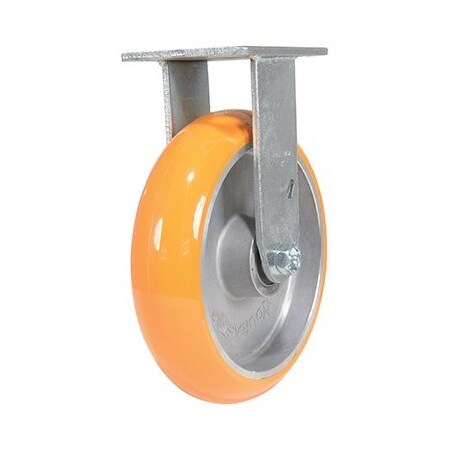 Vestil Polyurethane Rigid Caster 8 In. Diameter x 2 In. Width 1250 Lb. Capacity Butterscotch/Silver CST-F34-8X2SI-R