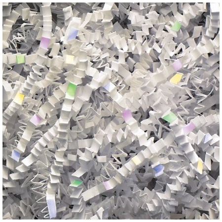 Preciousmetal Crinkle Paper, 10 lb Basis Weight, Iridescent, White CPB10HH