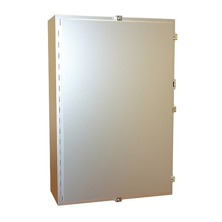 Hammond Clamps Electrical Enclosure, 36 in H, 10 in D, 24 in W, 12, 13, 3R, 4, 4X, Stainless Steel 1418N4SSL10