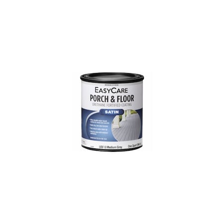 True Value Interior/Exterior Satin Porch & Floor Coating, Urethane Fortified, Medium Gray, 1-Qt. USF5-QT