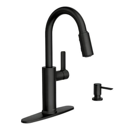 Moen KITCHEN FAUCET HI ARC PD 1H MB 87070BL