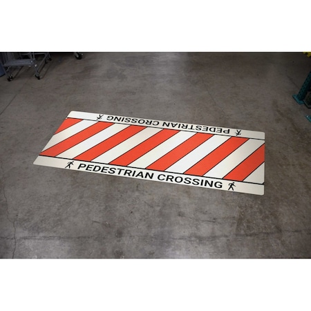 Creative Safety Supply Crosswalk Floor Sign, 240 in Height, 42 in Width FS40087-42X240