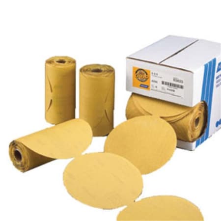 Norton Co 6 in. P220B Grit Reserve Disc Roll, Gold - Roll of 100 NTN-83820