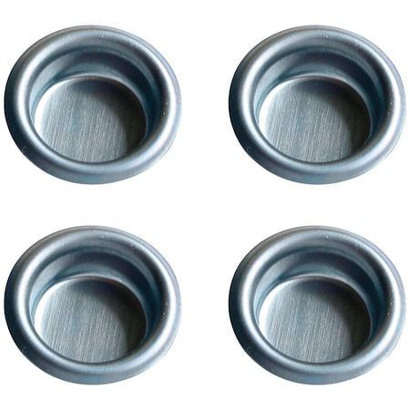 Johnson Hardware 3/4'' Dia. Satin Nickel Flush Cup Pocket Door Pull, 4-Count 15-15PK3