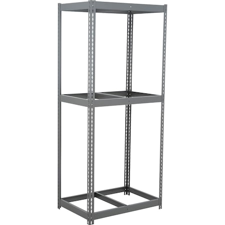 Global Industrial 3 Shelf, Heavy Duty Boltless Shelving, Starter, 36"W x 12"D x 120"H, No Deck B3170893