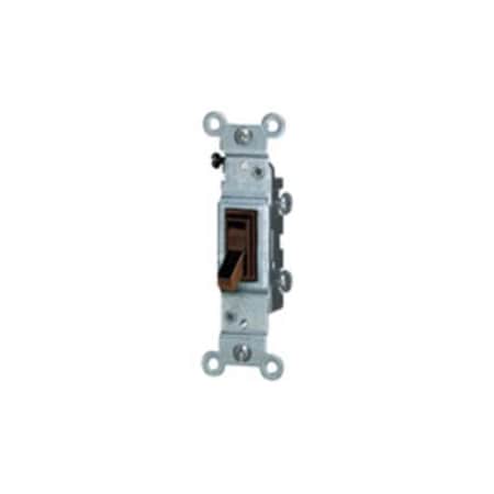 Leviton Toggle Switch, 15 Amp, 120 Volt, Brown 1451-CP