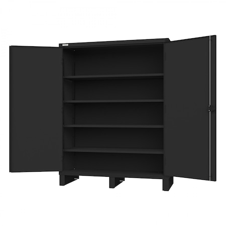 Durham Mfg Cabinet, 4 Shelves, Black 3704-4S-08T